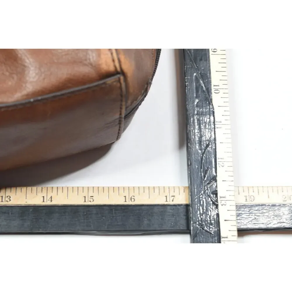 Fossil Evans Workbag Brown Leather Shoulder Strap Adjustable Commuter Travel